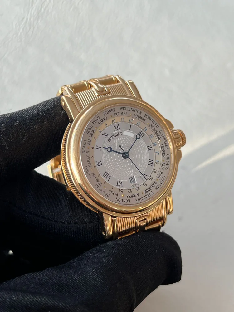 Breguet Marine Hora Mundi Time Zones World Gold Bracelet